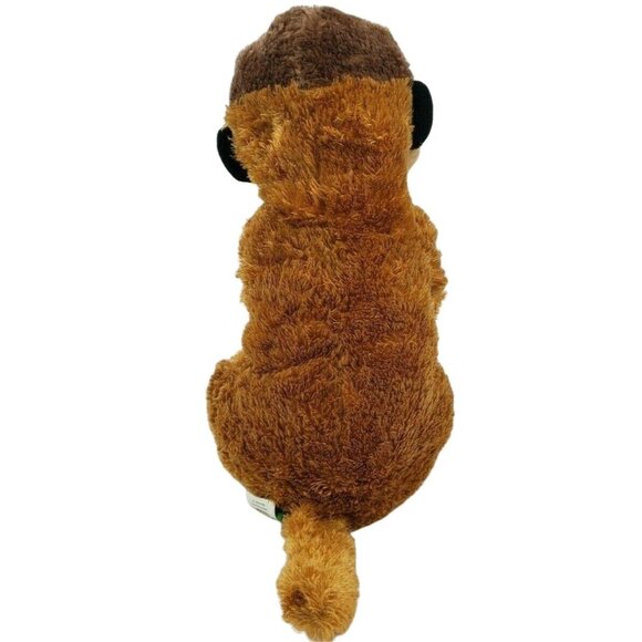 Wild Republic Meerkat 13 in Plush Prairie Dog Bandit Eyes Brown Stuffed Animal - Picture 5 of 8
